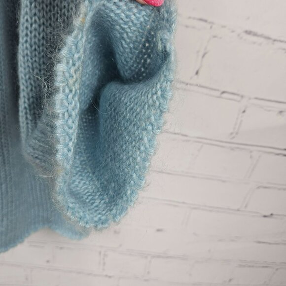 Soft Surroundings Mohair Wool Blend Duster Long Sweater Cardigan Womens L Hooded - Picture 7 of 14